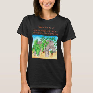 Camiseta Elefantes Comem Nada Além de Plantas  Elefante