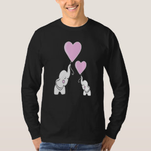 Camiseta Elefantes Cutes Heart Ballon Toddler Newborn Baby