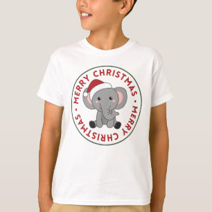 Camiseta Elefantes de Natal - Neve de inverno Elefantes