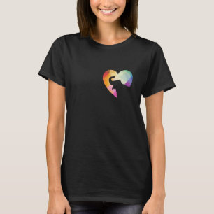 Camiseta Elefantes do Amor coração para elefante animal