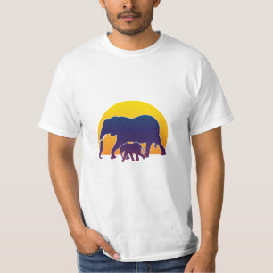 Camiseta Elefantes do Pôr do Sol
