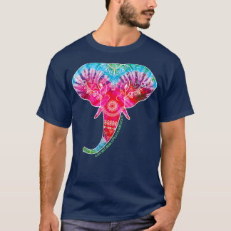 Camiseta Elefantes Henna Adora Calma Tie Dye Adorando genti