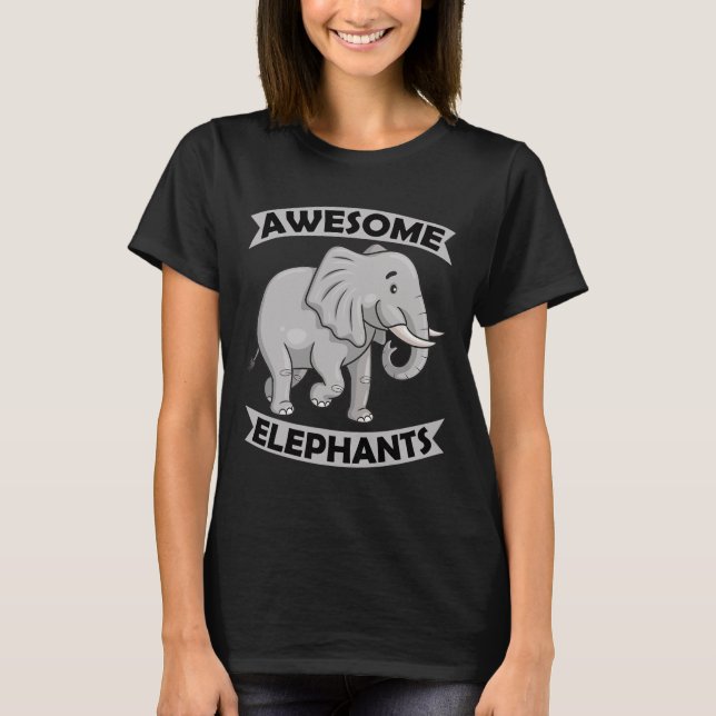 Camiseta Elefantes Impressionantes Zoo Circus Diversão Elef (Frente)