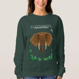 Camiseta Elefantes Lembram-se do Sweatshirt