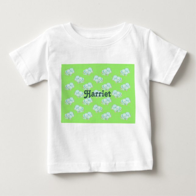 Camiseta Elefantes na camiseta-bebê (Frente)