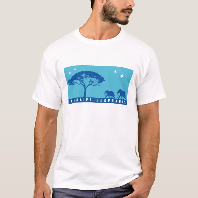 Camiseta Elefantes selvagens (Frente)