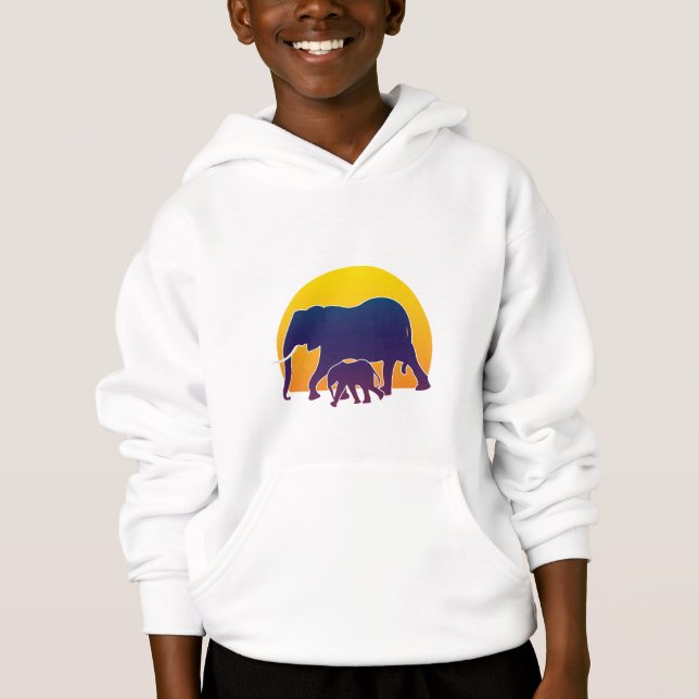 Camiseta Elefantes Sunset (Frente)