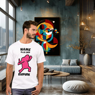 Camiseta Elefunk Funny Elephant - Design de Tripulação Pers