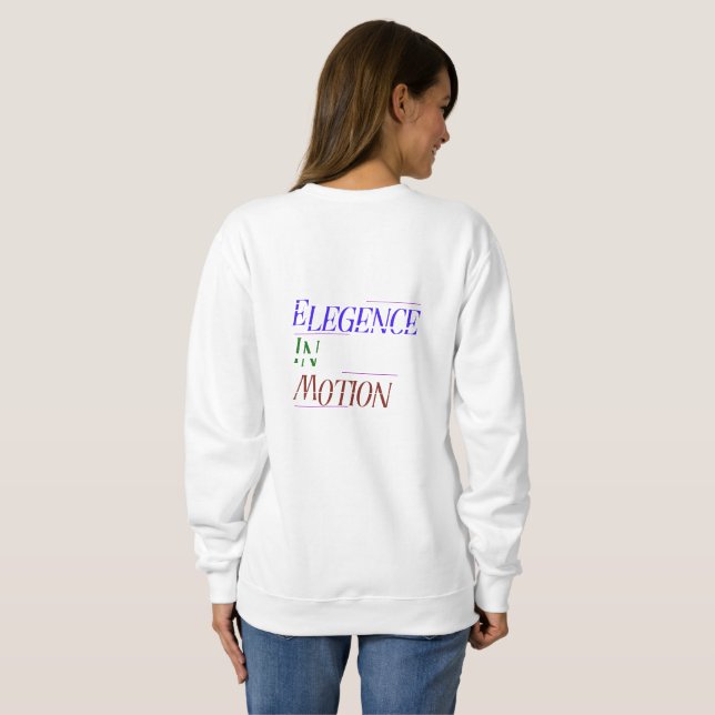 Camiseta Elegance in Motion Typography Women's Hoodie | Min (Parte Traseira Completa)