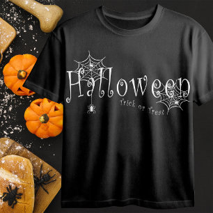 Camiseta Elegância Assustadora: Design de Teia de Aranha pa