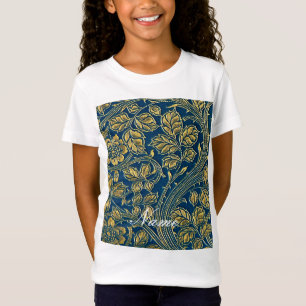 Camiseta Elegância Azul do ouro