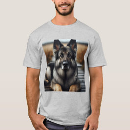Camiseta Elegancia Canina: Pastor Alemán Gris