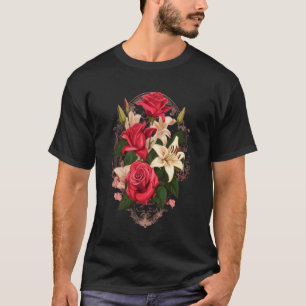Camiseta Elegância Clássica: Tee do Buquê Floral