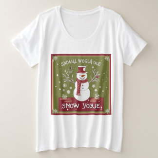 Camiseta Elegância Congelada: Tee de Neve Inspirada em Voga