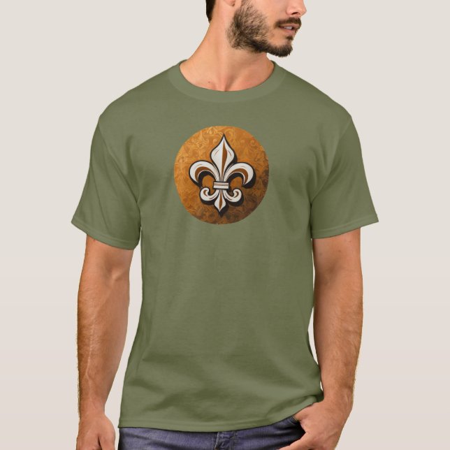 Camiseta Elegância de Louisiana Fleur-de-lis (Frente)