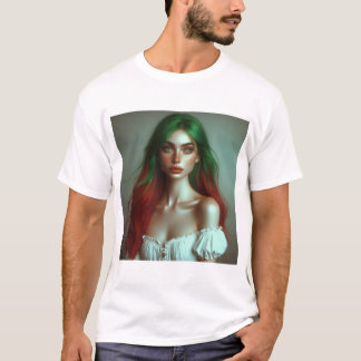 Camiseta Elegância de tonalidade dupla