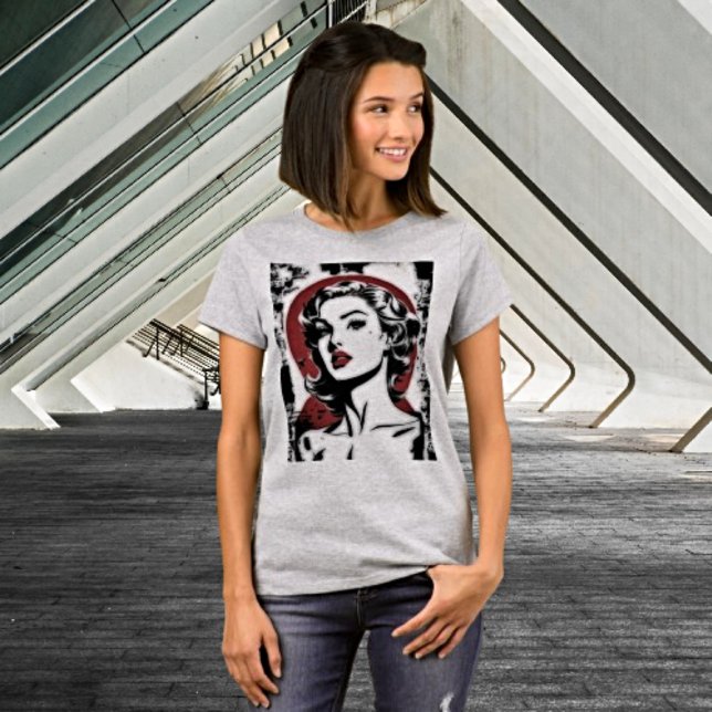 Camiseta Elegância do eterno: Filme Noir Femme Tee (Criador carregado)