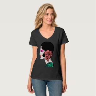 Camiseta Elegância do eterno: Flapper Lady Vintage Trabalho