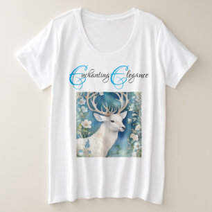 Camiseta "Elegância Encantadora: Veado Branca de Neve em Sa
