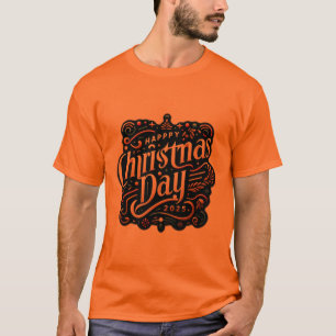 Camiseta Elegância Festiva: Saudação Vibrante do Natal de 2