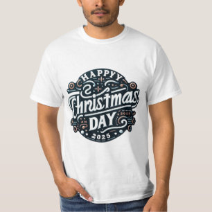 Camiseta Elegância Festiva: Saudação Vibrante do Natal de 2