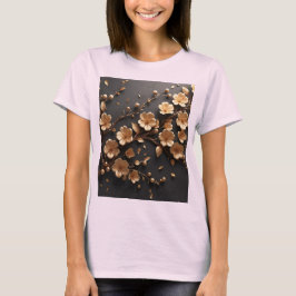 Camiseta Elegância Flor de Ouro