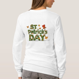 Camiseta Elegância Floral: Ruas. O Dia de Patrick é ENGRAÇA