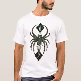 Camiseta elegância mecânica, a aranha no escuro.