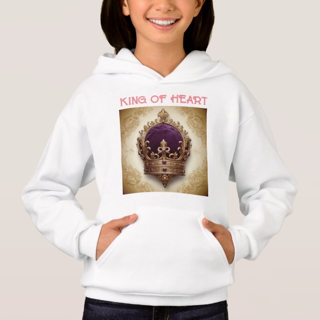 Camiseta "Elegância Real: Hoodie com Design da Coroa" (Frente)