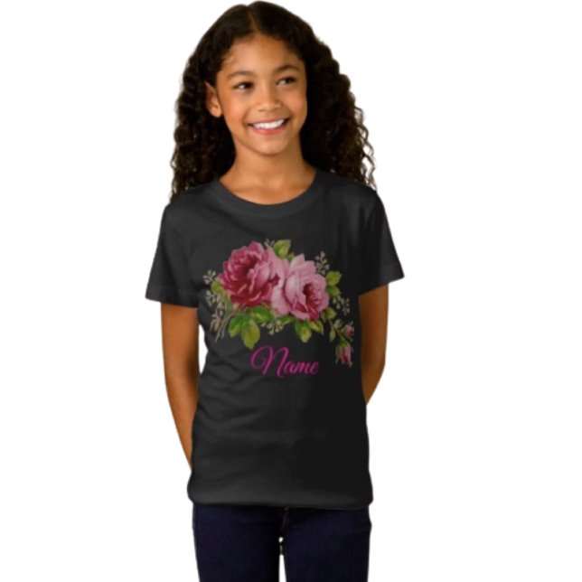 Camiseta Elegância Rosa Pink  (Cute and comfy kids’ tee for Mother’s Day—perfect for celebrating Mom with big smiles.)