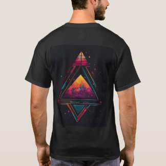 Camiseta "Elegância Triangular: Camisa-T de Geometria Moder