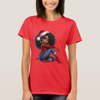 Camiseta Elegant Black Girl Christmas Tee — MaMuse Holiday 