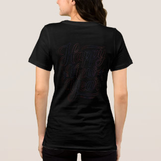 Camiseta Elegant Calligraphy Happy New Year Graphic