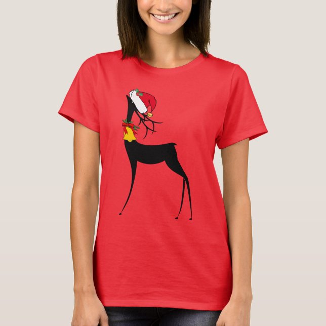 Camiseta Elegant Classy Christmas Reindeer (Frente)