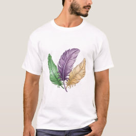 Camiseta Elegant Colorful Feathers Illustration