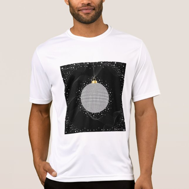Camiseta Elegant Disco Ball Christmas Ornament (Frente)
