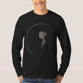 Camiseta Elegant Female Silhouette Minimalist Crescent Art