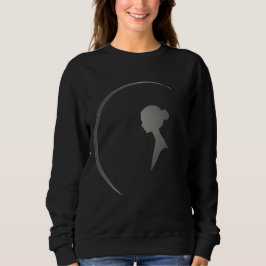 Camiseta Elegant Female Silhouette Minimalist Crescent Art