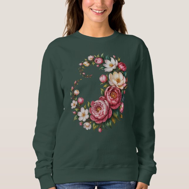 Camiseta Elegant Floral Beauty Sweatshirt (Frente)