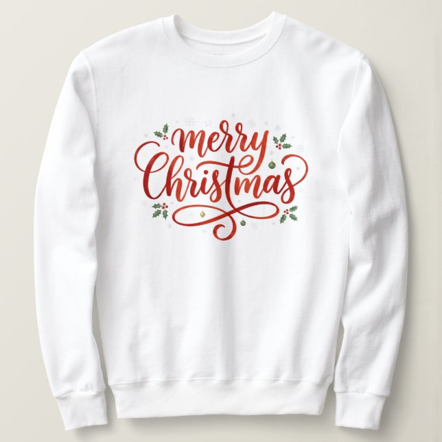 Camiseta Elegant Merry Christmas Festive  (Frente do Design)