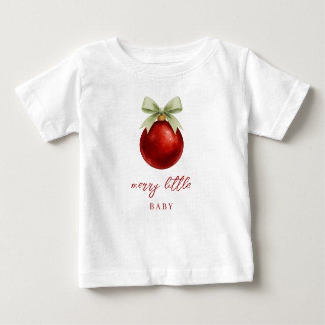 Camiseta Elegant Merry Little Christmas Cute (Frente)