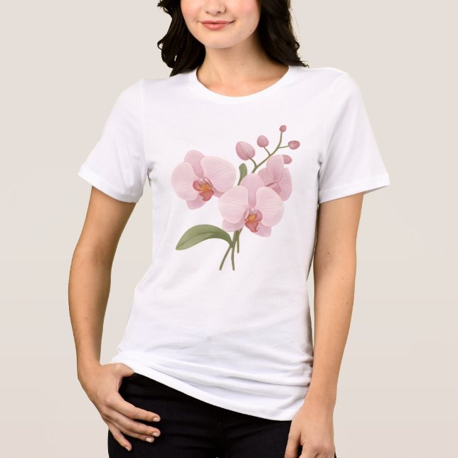 Camiseta Elegant Orchidaceae : Botanical Floral (Frente)