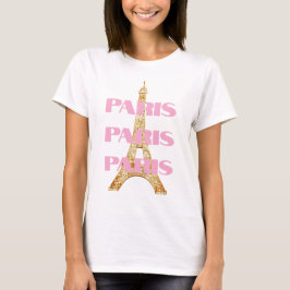 Camiseta Elegant Parisian Eiffel Tower Paris in Pink