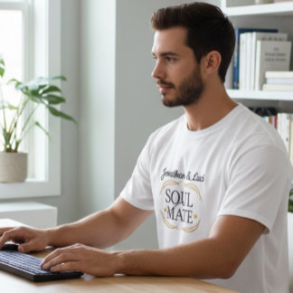 Camiseta Elegant Personalized Soul Mate Graphic Men’s Tee