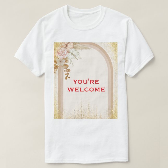 Camiseta Elegant Terracotta Flower Graphic Tee (Frente do Design)