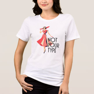Camiseta Elegant Vintage Fashion Lady