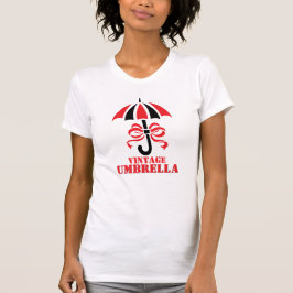 Camiseta Elegant Vintage Umbrella with Ribbon Bow Design