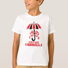 Camiseta Elegant Vintage Umbrella with Ribbon Bow Design