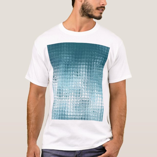 Camiseta Elegante Abstrato azul: Belo fundo (Frente)