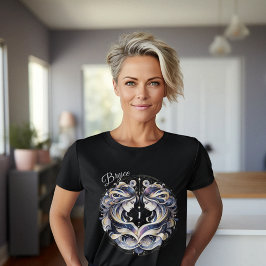 Camiseta Elegante Aquarela Gemini Zodiac Personalizado